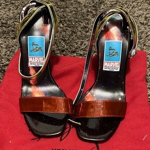 Christian Louboutin Marvel Edition Heels - Red and Gold